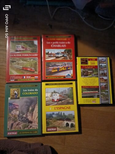 5 Dvd Des Éditions Du Cabri Sur Les Trains : L'Espagne + Les Trains Du Colorado+La Suisse Ferroviaire 2 Dvd+ Le Petit Train De La Rhune Les 85 Ans Édition Vidéo Rail