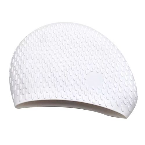 Bonnet De Bain Extra Large En Silicone Étanche Pour Cheveux Longs - Confortable Et Protecteur Blanc