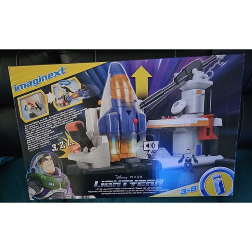 Fisher-Price Imaginext Base de Lancement de Buzz l’Éclair, Coffret interactif