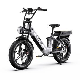 Vélo Électrique Onesport Ot08 Pro - Moteur 500 W - Deux Batteries 48 V 18 Ah - Vitesse Maximale 40 Km/H - Autonomie 190 Km - Application Bluetooth - Freins Hydrauliques - Pneus 20 Pouces - Blanc