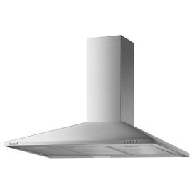 Beldeko Hotte De Cuisine Décorative Inox 90cm -triangle - Pyramide 338 m3/h - Evacuation Ou Recyclage - Eclairage Led