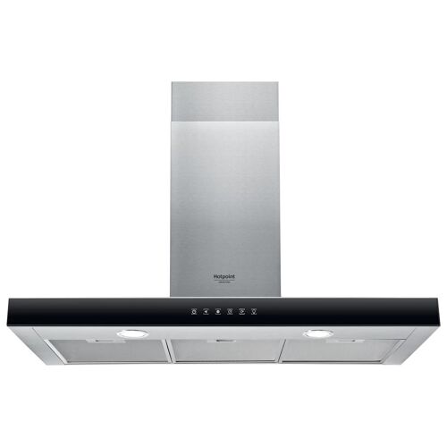 Hotpoint HHBS 9.8F LT X/1 hotte Encastrée Noir, Acier inoxydable 420 m³/h