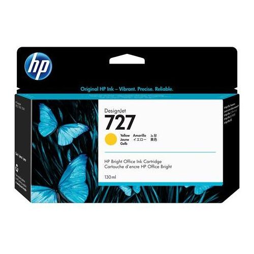 HP 727 - 130 ml - jaune - original - DesignJet - cartouche d'encre - pour DesignJet T1500, T1530, T2500, T2530, T920, T930