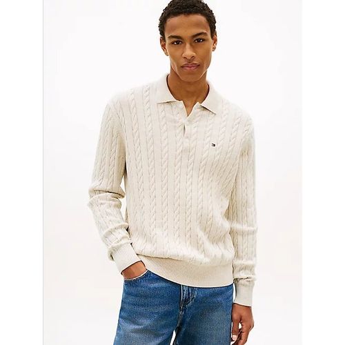 Pull En Maille Torsadée À Col Polo