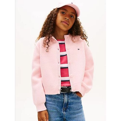 Cardigan En Maille Chenille À Drapeau Brodé