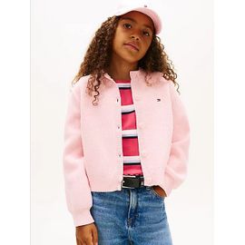 Cardigan En Maille Chenille À Drapeau Brodé