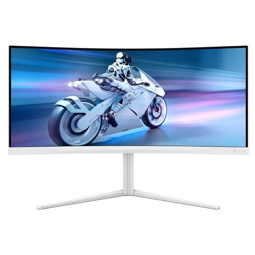 Philips Evnia 5000 34M2C5501A - Écran LED - jeux - incurvé - 34" - 3440 x 1400 WQHD @ 180 Hz - Fast VA - 300 cd/m² - 4000:1 - DisplayHDR 400 - 0.5 ms - 2xHDMI, DisplayPort - haut-parleurs - blanc