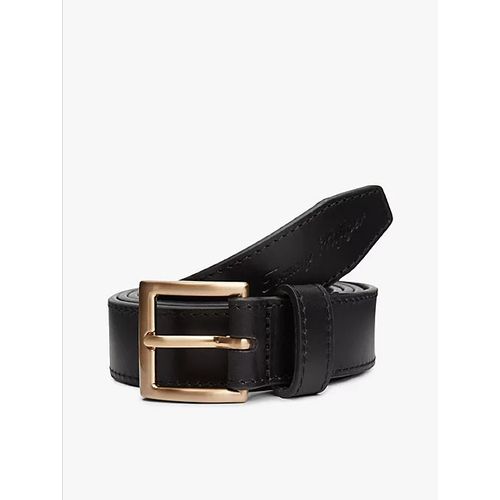 Ceinture En Cuir À Boucle Carrée Et Logo
