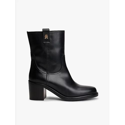 Bottes Cavalières En Cuir Talon Carré