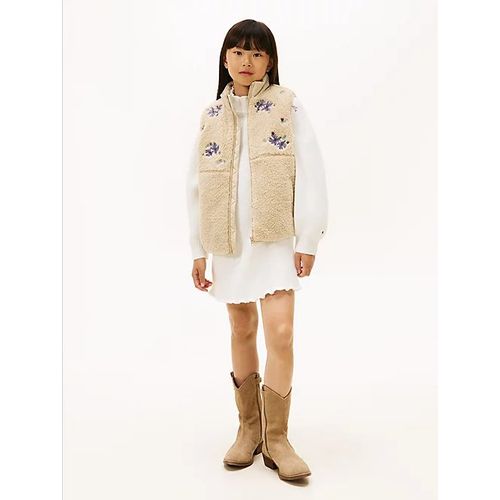 Robe Pull En Laine Mélangée À Fleurs Brodées