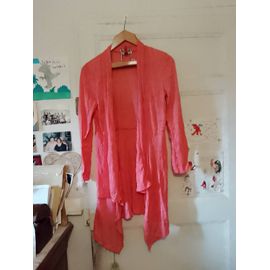 Boléro Long Asymétrique Rose Clair 40 L Cache Cache.