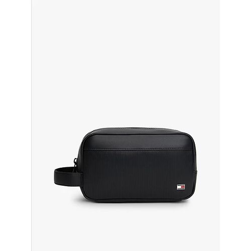 Trousse de toilette à empiècement côtelé