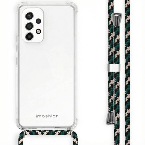 imoshion Coque arrière Transparente avec cordon Samsung Galaxy A53 Green Multi Color