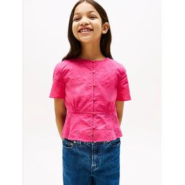 Blouse En Broderie Anglaise À Manches Courtes