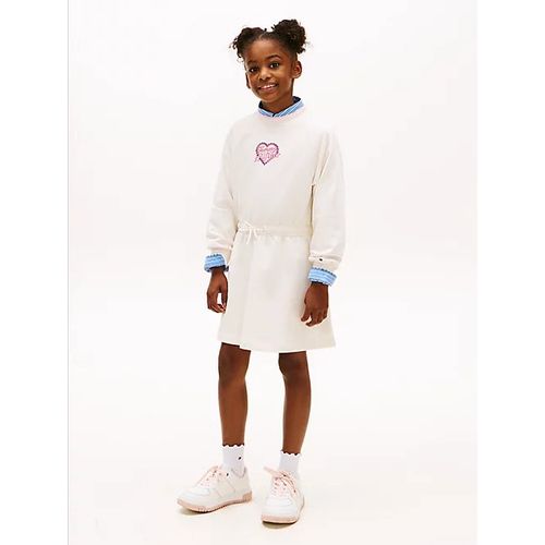 Robe Sweat À Cordon De Serrage Et C?Ur Brodé