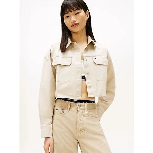 Chemise Courte Utilitaire Oversize En Sergé