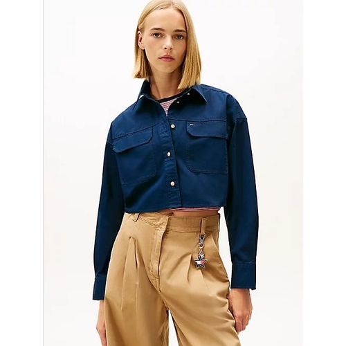 Chemise Courte Utilitaire Oversize En Sergé