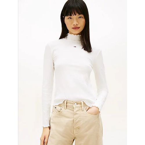 Top Ajusté À Col Cheminée Et Volants