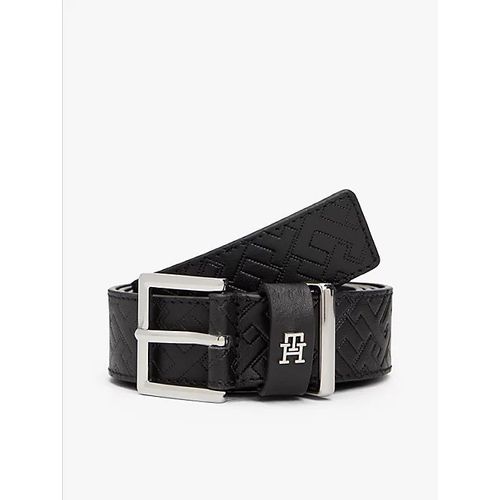 Ceinture En Cuir À Boucle Carrée Et Monogramme