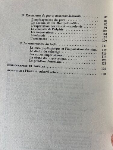 Dermigny Naissance Et Croissance D'Un Port Sète De 1666 À 1880 Actes De L'Institut Cahier V. 1955