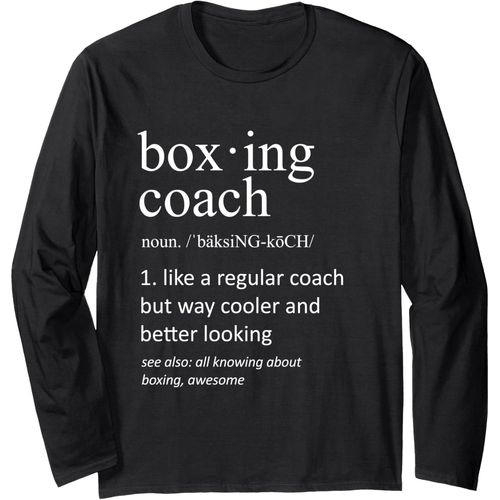 Jgd-Entraîneur De Boxe Définition Sports Funny Trainer Manche Longue