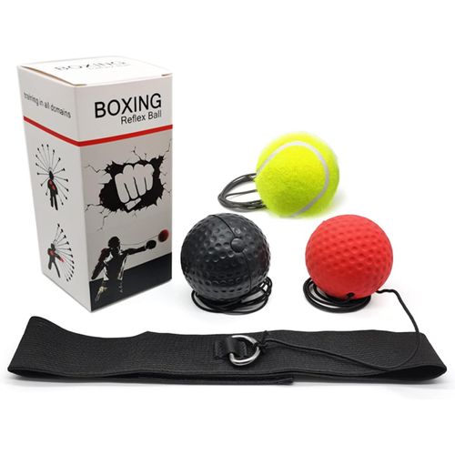Jgd-Balle De Réflexe, Ballon D'entraînement De Boxe Avec Bandeau, 3 Niveaux De Difficulté, Pour Entraînement De Vitesse