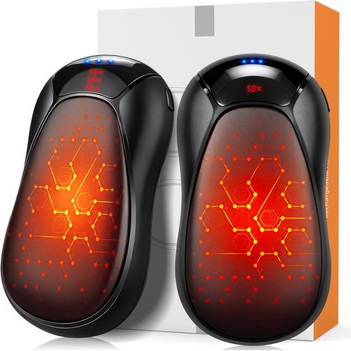 Jgd-Chaufferette Main Rechargeable, 2 En 1 Réutilisables 6000 Mah, 3 Modes, Chauffe Rapide Jusqu¿À 55 °C, Chauffe Main Reutilisable, Pour Le Camping Et Les Activités Outdoor