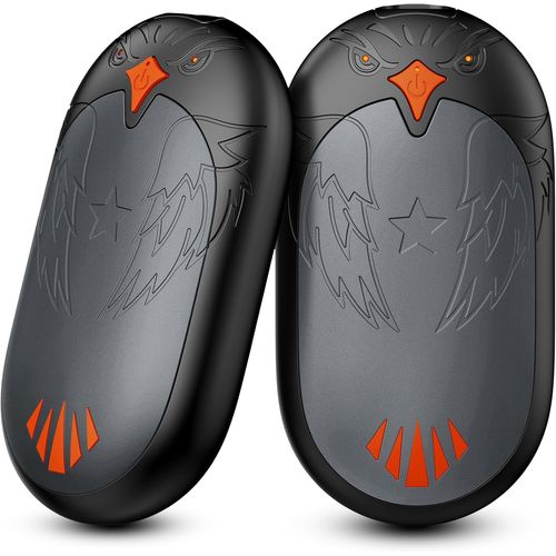 Jgd-Chauffe Main Rechargeable 2 Pack, 2 En 1 Chaufferette Main Reutilisable, Chauffage Portable Chauffe Main, 3 Niveaux De Chauffe, Reutilisable Chaufferette Électriques Pour Golf, Camping En Hiver