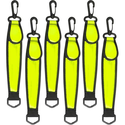 JGD-Lot de 6 cartables à LED clignotantes - Avec 3 modes - Réfléchissant - Étanche - Pour cartable, sac à dos, jogging - Jaune
