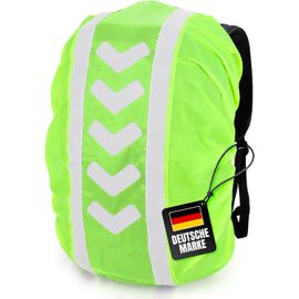 JGD-Housse de protection contre la pluie - Avec réflecteurs (42-55 l) - Jaune - Pour sacs à dos - Housse de pluie - Housse de pluie - Réfléchissante