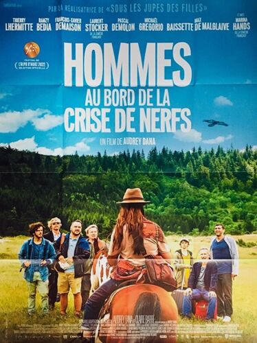 Hommes Au Bord De La Crise De Nerfs - Affiche Originale De Cinéma - Format 120x160 Cm - Un Film De Audrey Dana Avec Thierry Lhermitte, Ramzy Bedia, François-Xavier Demaison - Année 2022