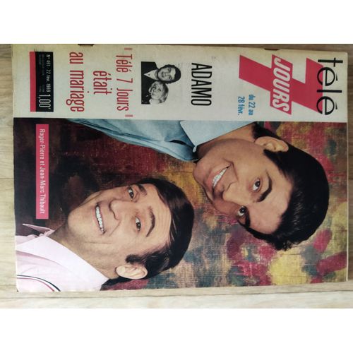 Télé 7 Jours 461 Adamo Jean Yanne Et Tito Topin Serge Regiani Et Fils Claude Pieplu