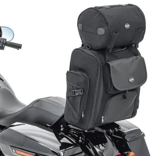 Moto Sissy Bar Sacoche Arrière Craftride Sxl Avec Sac Rouleau En Noir