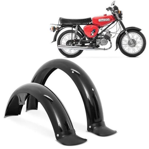 Garde-Boue Avant + Arrière Compatible Avec Simson S50 / S51 / S70 Garde Boue Fender Craftride Noir