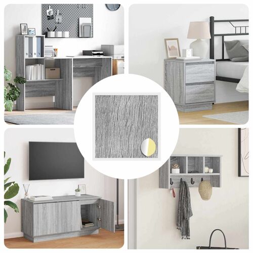 vidaXL Couverture de vis auto-adhésive 12 pcs Gris Sonoma