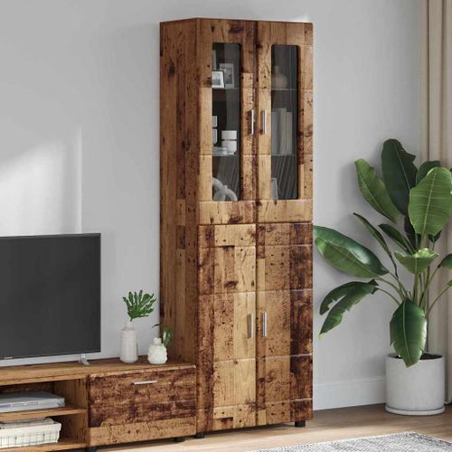 vidaXL Haut Armoire Bois ancien 60 x 35 x 182 cm Bois d'ingénierie