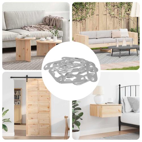 vidaXL Cintre à trou de serrure 3673 pcs Argenté 45 x 16 x 3.5 mm Fer