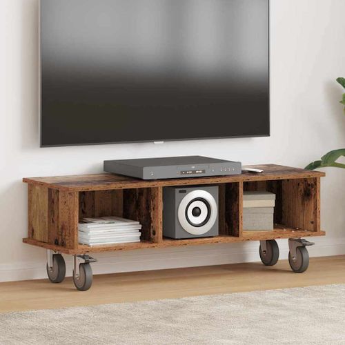 vidaXL Meuble TV Bois ancien 100 x 35 x 35 cm Bois d'ingénierie