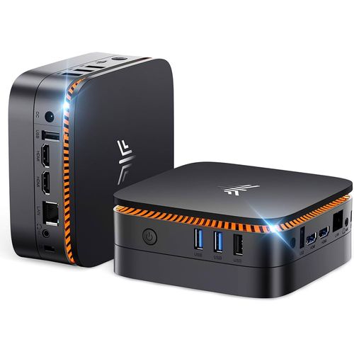 Mini PC Nipogi Essenx E1 Intel 12¿ génération Alder Lake-N95 (jusqu¿à 3,4 GHz), 8 Go de RAM DDR4 + SSD M.2 256 Go, mini-ordinateur avec double UHD 4K à 60 Hz, HDMI 2.0 + DisplayPort 1.4 / Wi-Fi¿