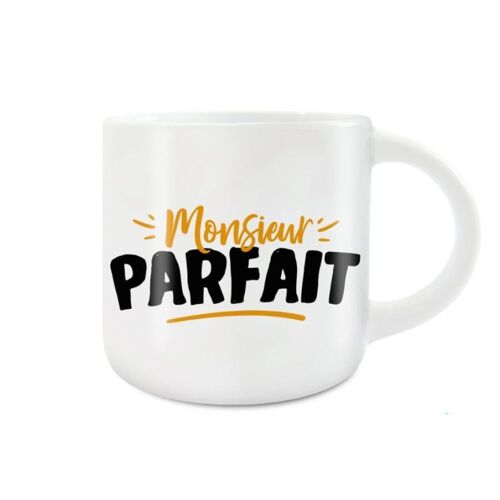 MUG CÉRAMIQUE MONSIEUR PARFAIT 40CL BLANC