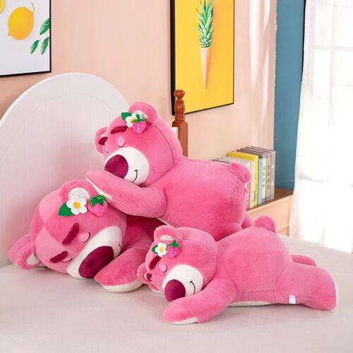 Amour couché Strawberry Bear peluche Paparazzi dessin animé rester Bloom hold Bear avec dormir poupée grand coussin cadeau de vacances