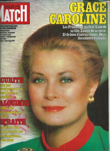 Paris Match 22/04/1982 Grace & Caroline De Monaco, Jean Seberg,Gina Lollobrigida,Philippe Bouvard,Christine Pascal,Maurice Béjart,Luc Jalabert,Valérie Perrine,Omar Sharif,Moebus Acheté Par Walt Disney