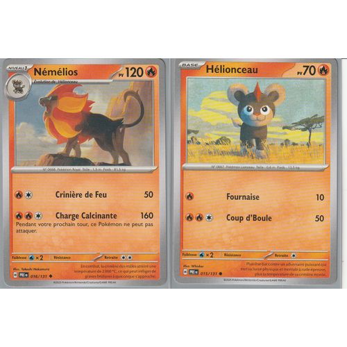Pokémon - Némélios 016/131 + Hélionceau 015/131 - Ev8,5 Evolutions Prismatique
