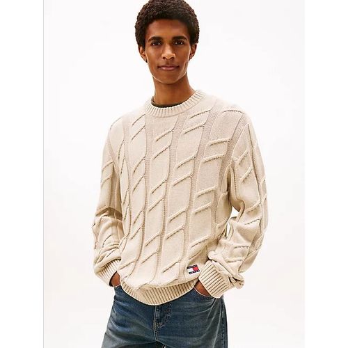 Pull Chunky En Maille Torsadée À Badge