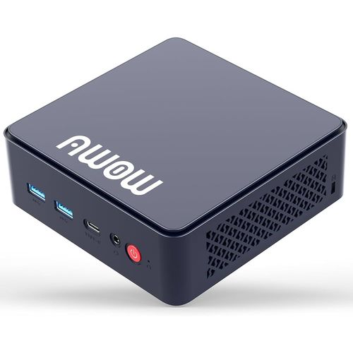AWOW AK11 Mini PC avec processeur Intel N150 jusqu¿à 3,6 GHz, 16 Go de RAM et SSD 512 Go. Prise en charge 4K double écran, double Ethernet Gigabit, Wi-Fi 6, Bluetooth 5.2, USB-C et Windows 11 Pro.