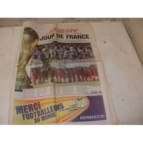 L'Équipe N 16228 Bis Du 12 / 07 / 1998 Jour De La Finale De La Coupe Du Monde 1998