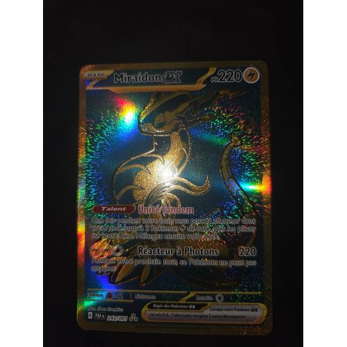 Carte Pokémon Miraidon Ex Gold - 243/091 Destinées De Paldea - Fr Neuf Pokefantasyy