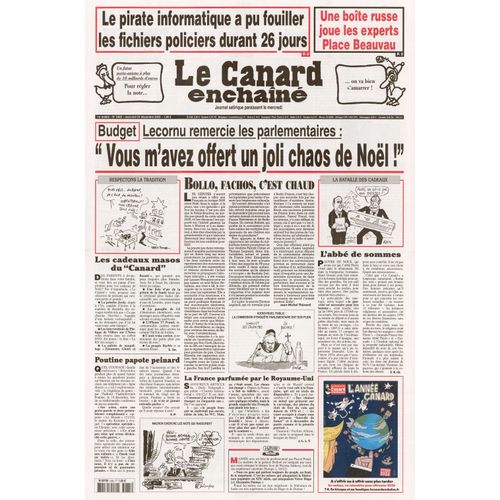 Le Canard Enchainé N° 5485 : "Vous M'Avez Offert Un Joli Chaos De Noël !"