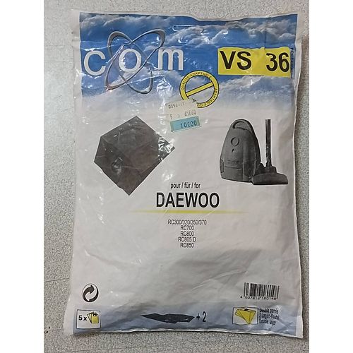 5 sacs sac 2 filtres filtre com vs36 vs 36 pour daewoo rc300 rc320 rc350 rc370 rc700 rc800 rc805d rc850 rc 300 rc 320 rc 350 rc 370 rc 700 rc 800 rc 805d rc 850 rc 805 d