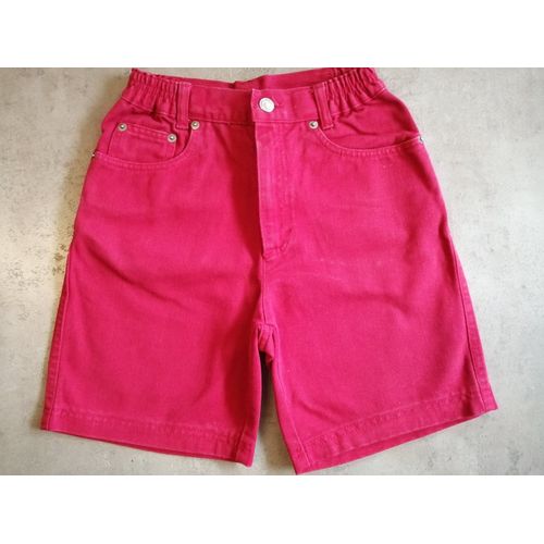 Bermuda En Jean Rouge Foncé 10 Ans United Colors Benetton